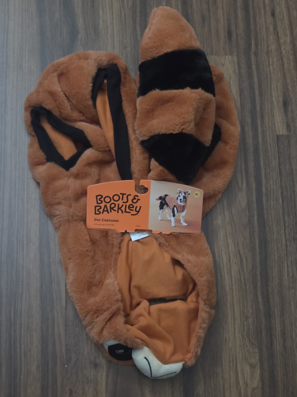 Boots & Barkley Plush Orange Fox Dog Costume with Black Accents - Picture 3 of 4
